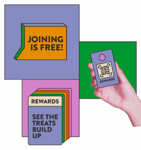 Joining is free graphic True North Rewards, join for free and get rewards. Customer loyalty scheme.