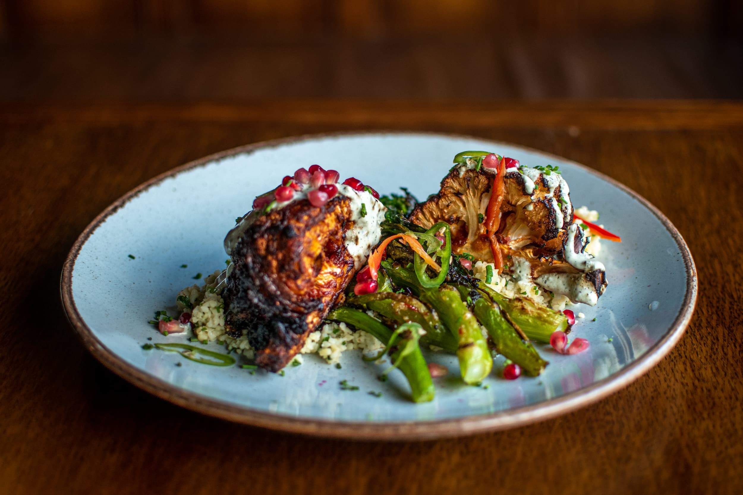 Roasted curried cauliflower