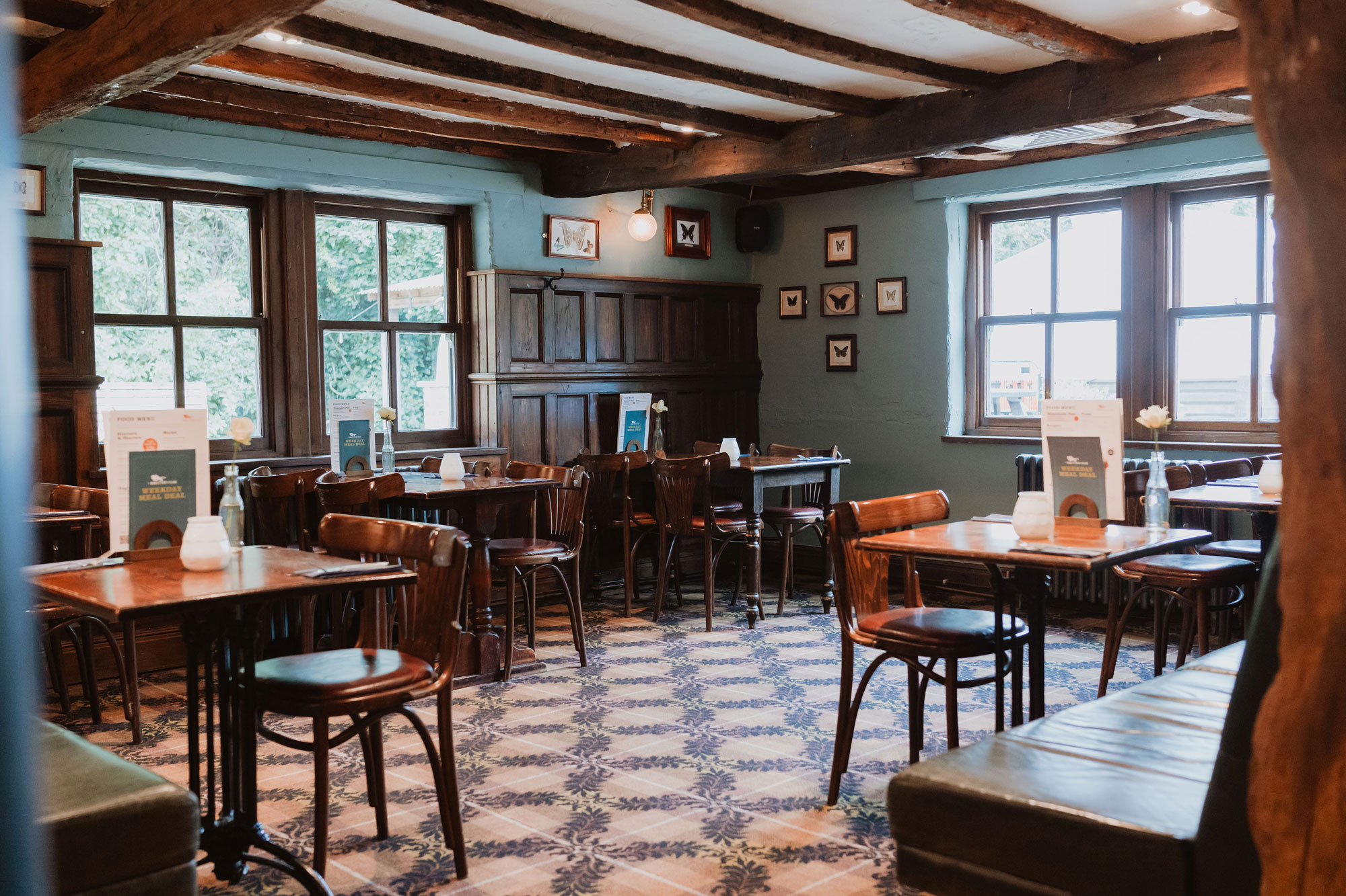 The Butterfly room at The British Oak