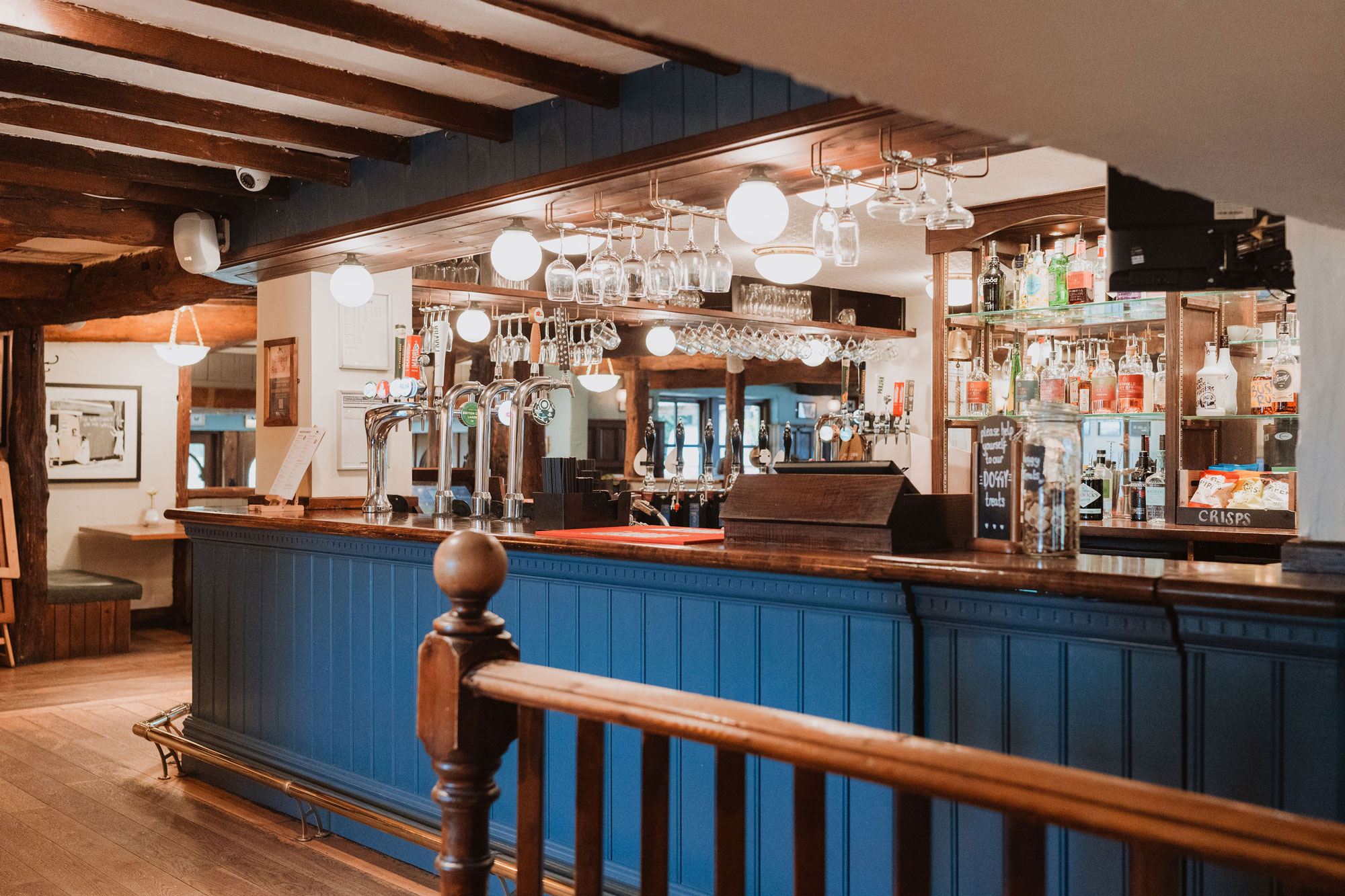 Bar area at The British Oak
